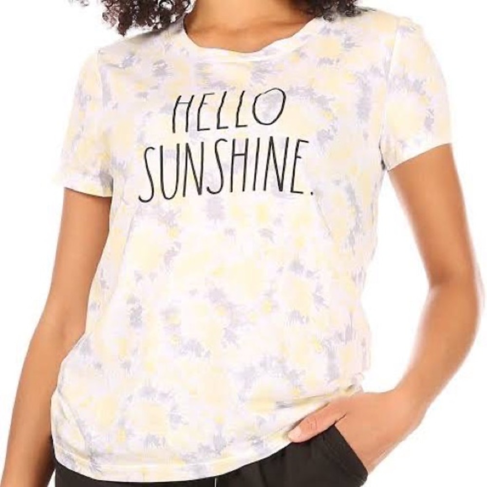 Rae Dunn “HELLO SUNSHINE” Short-Sleeve Icon T-Shirt